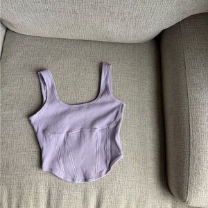 PINK Victoria's Secret Lilac Ribbed Tank Top